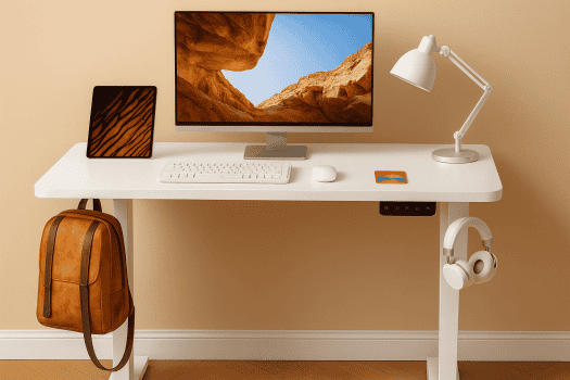 Desks for short people with adjustable height and ergonomic design